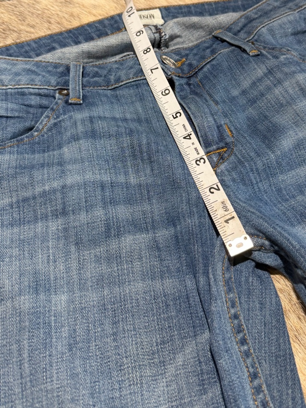 Hudson Jeans Made in USA Size 29 Straight Leg Cuffed Hem Flap Pocket Denim - Picture 5 of 15